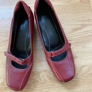 Liz Claiborne Red Leather Flats